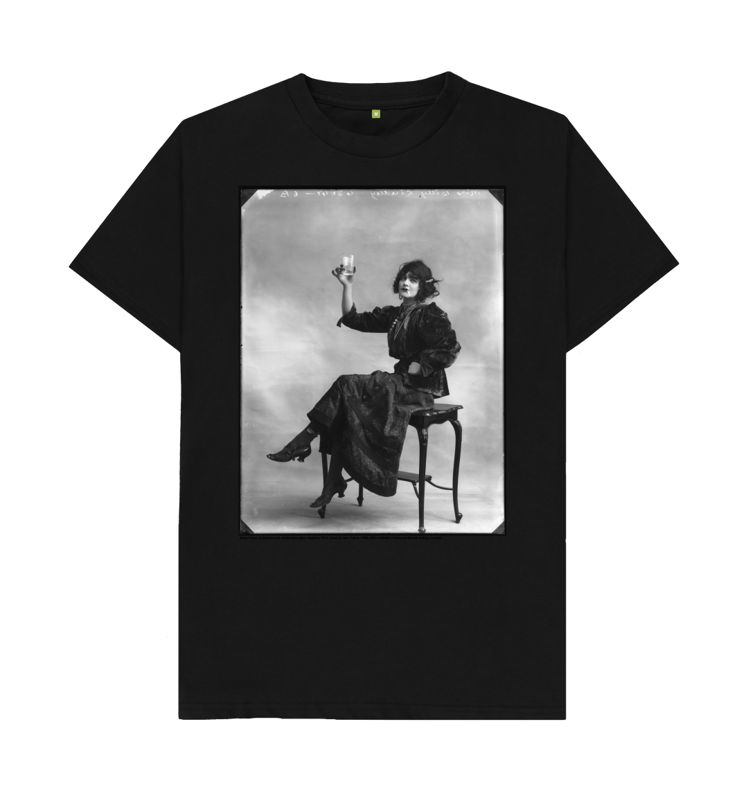 Black printed t shirt front