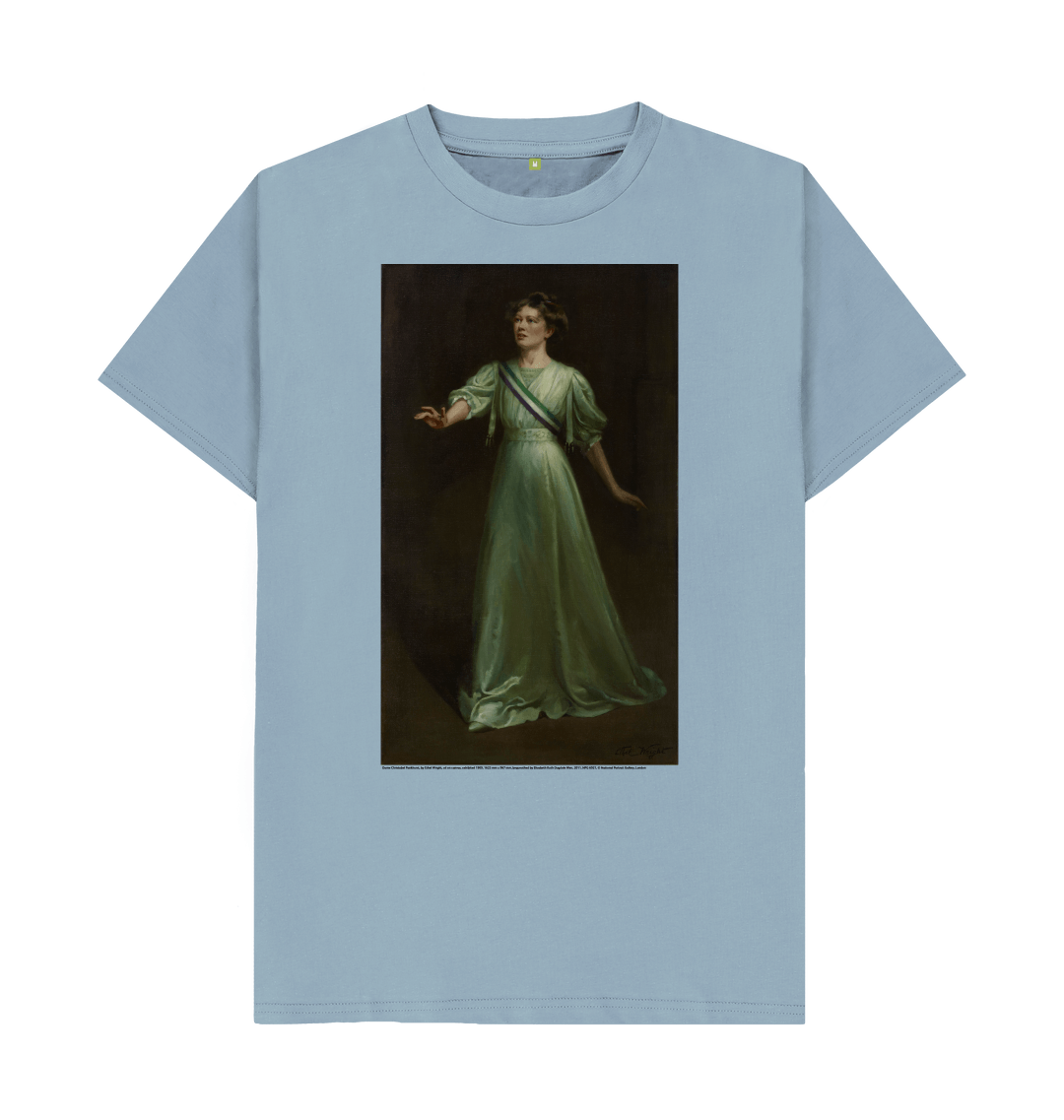 Stone blue printed t shirt front