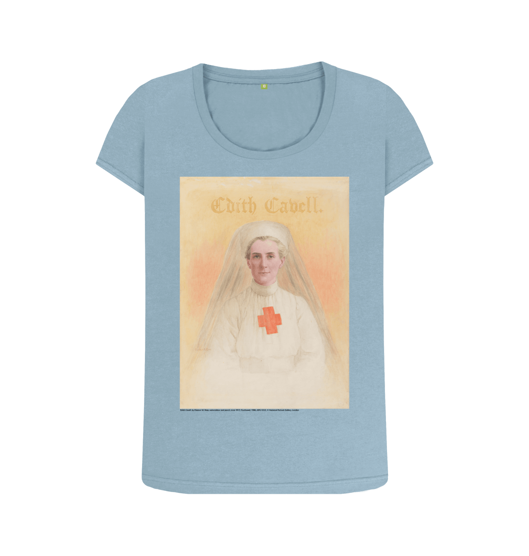 Stone blue printed t shirt front