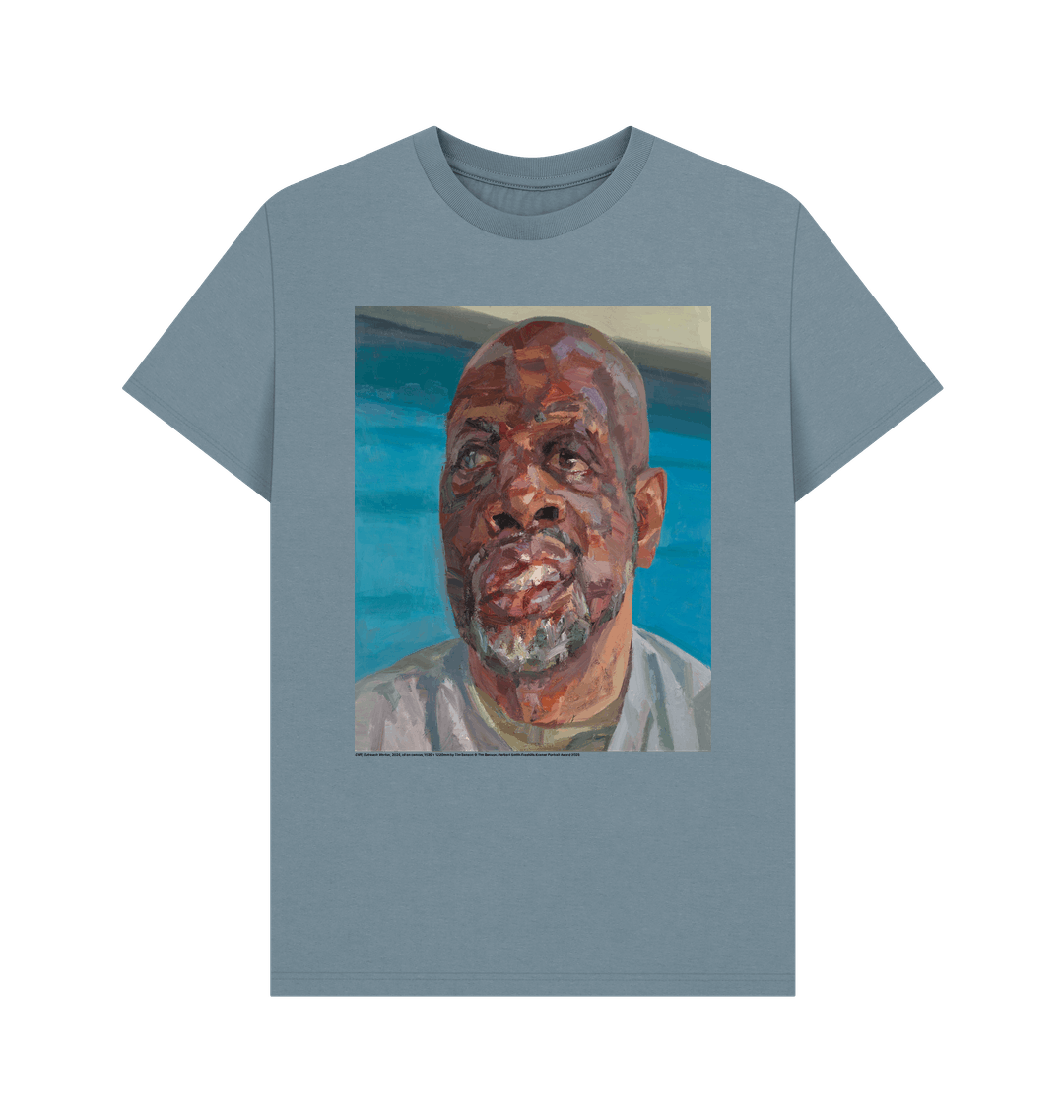 Stone blue printed t shirt