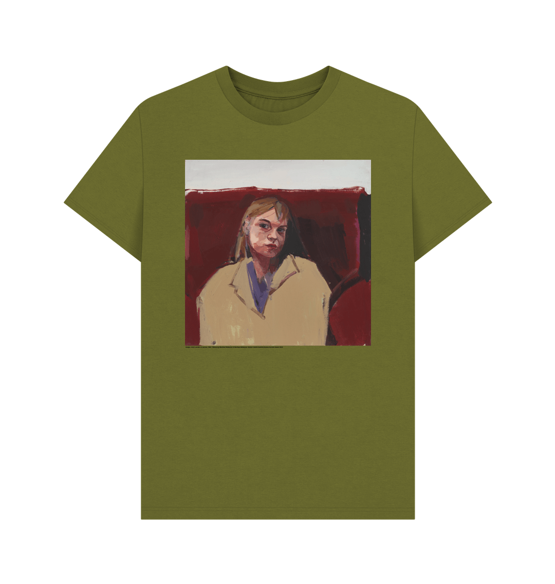 Moss green printed t shirt