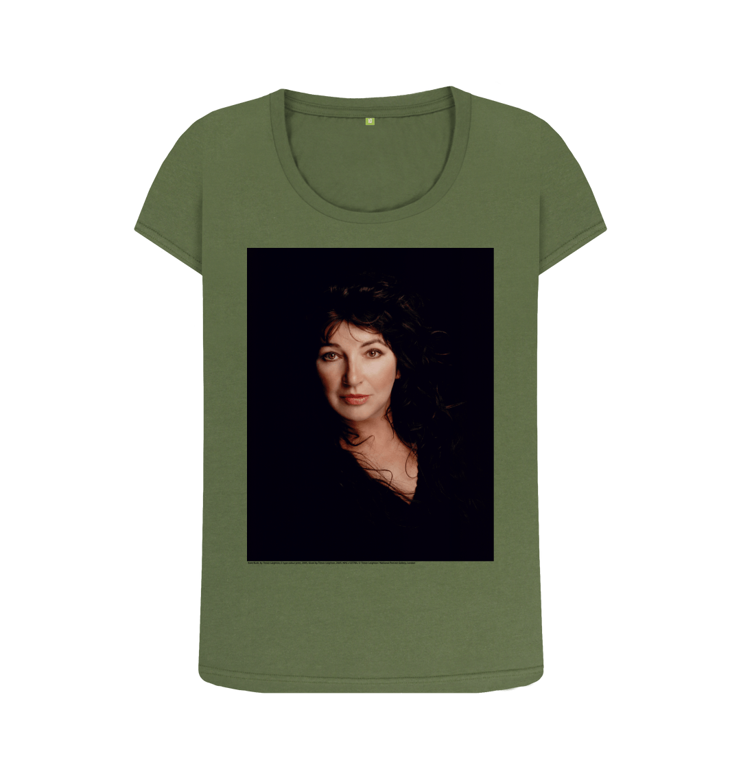 Khaki printed t shirt front