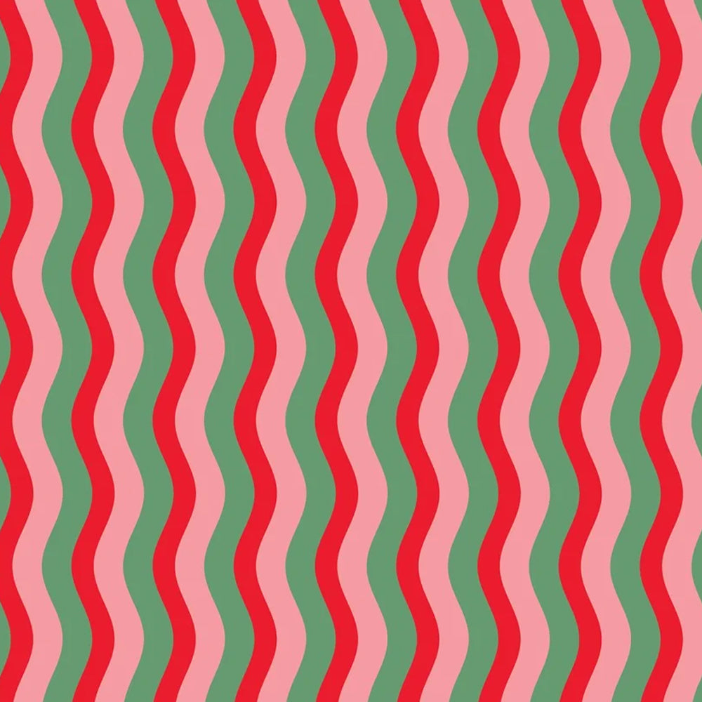 Festive waves wrapping paper