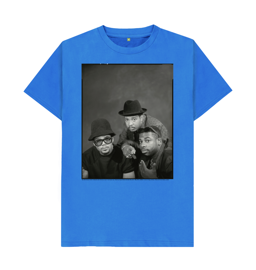 Bright blue printed t shirt front