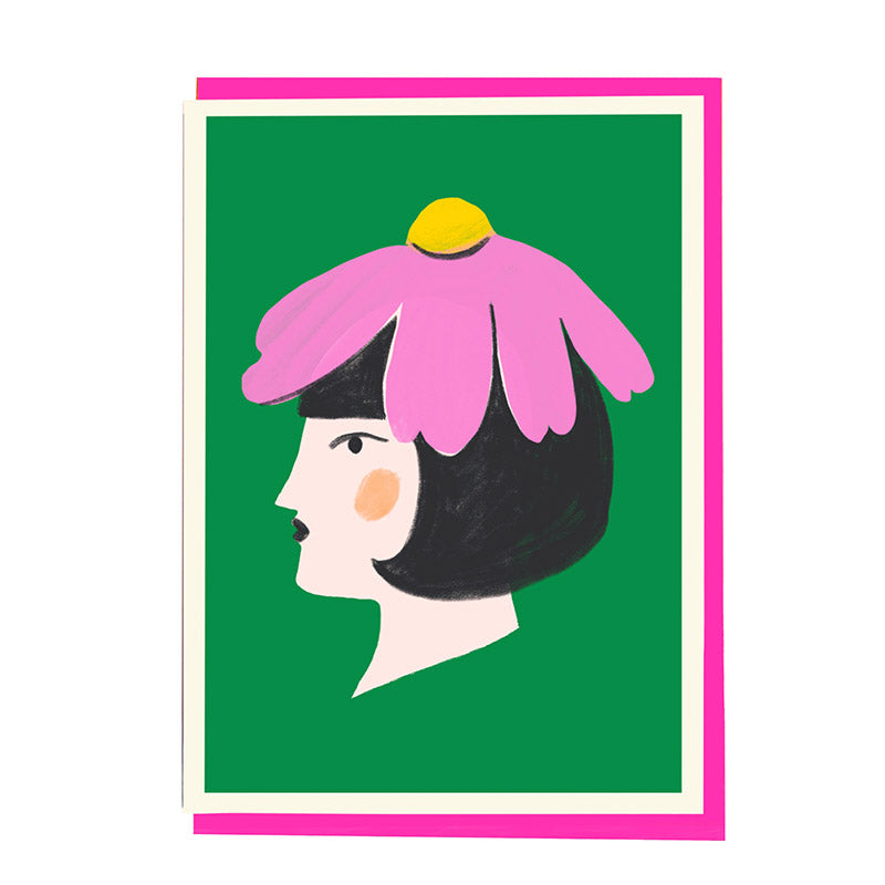 Flower woman card