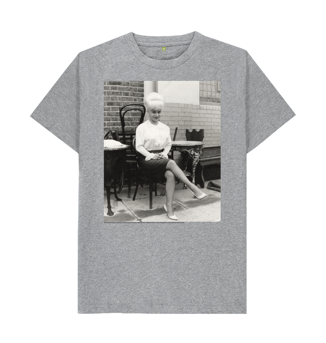 Athletic grey printed t shirt front