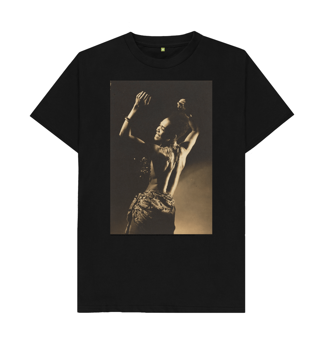 Black printed t shirt front