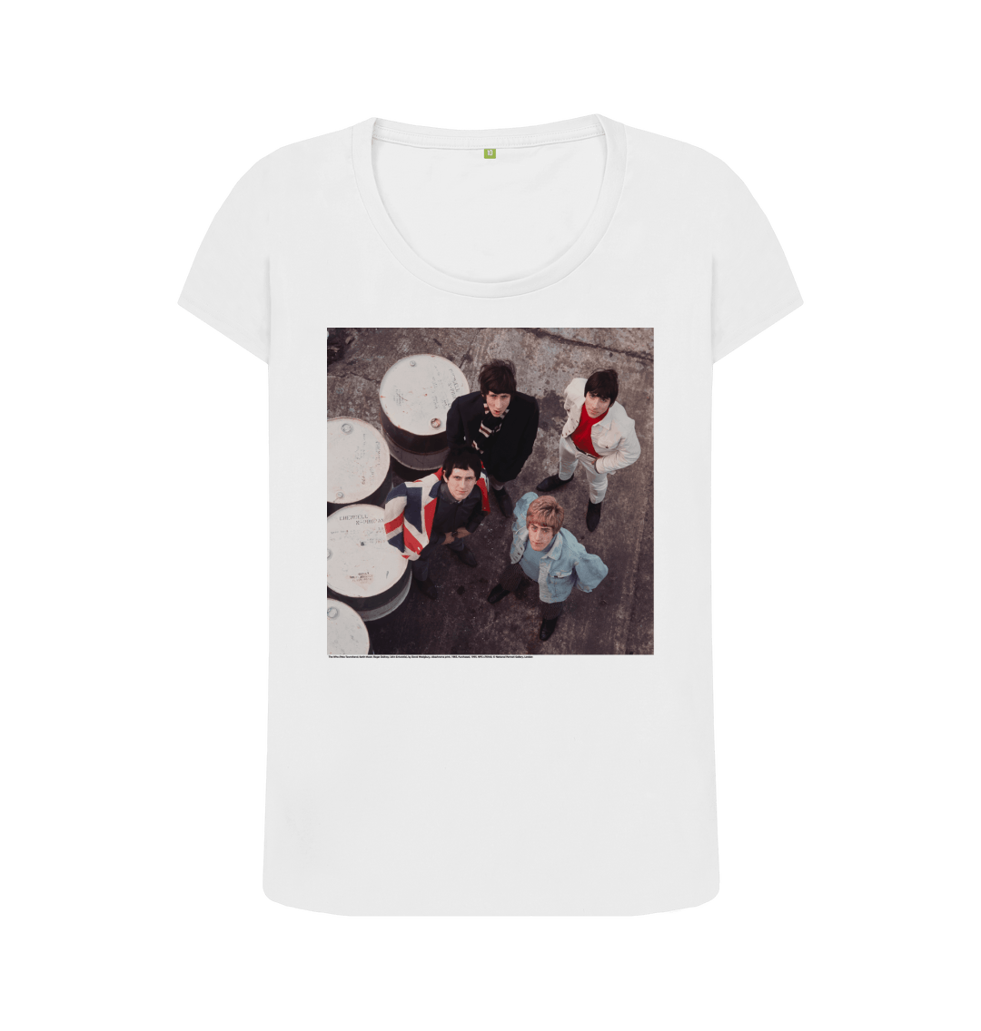 White printed t shirt front