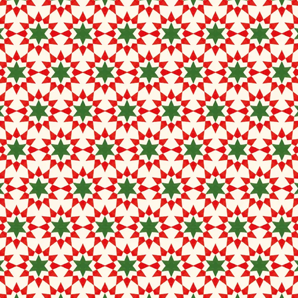 Geo stars wrapping paper