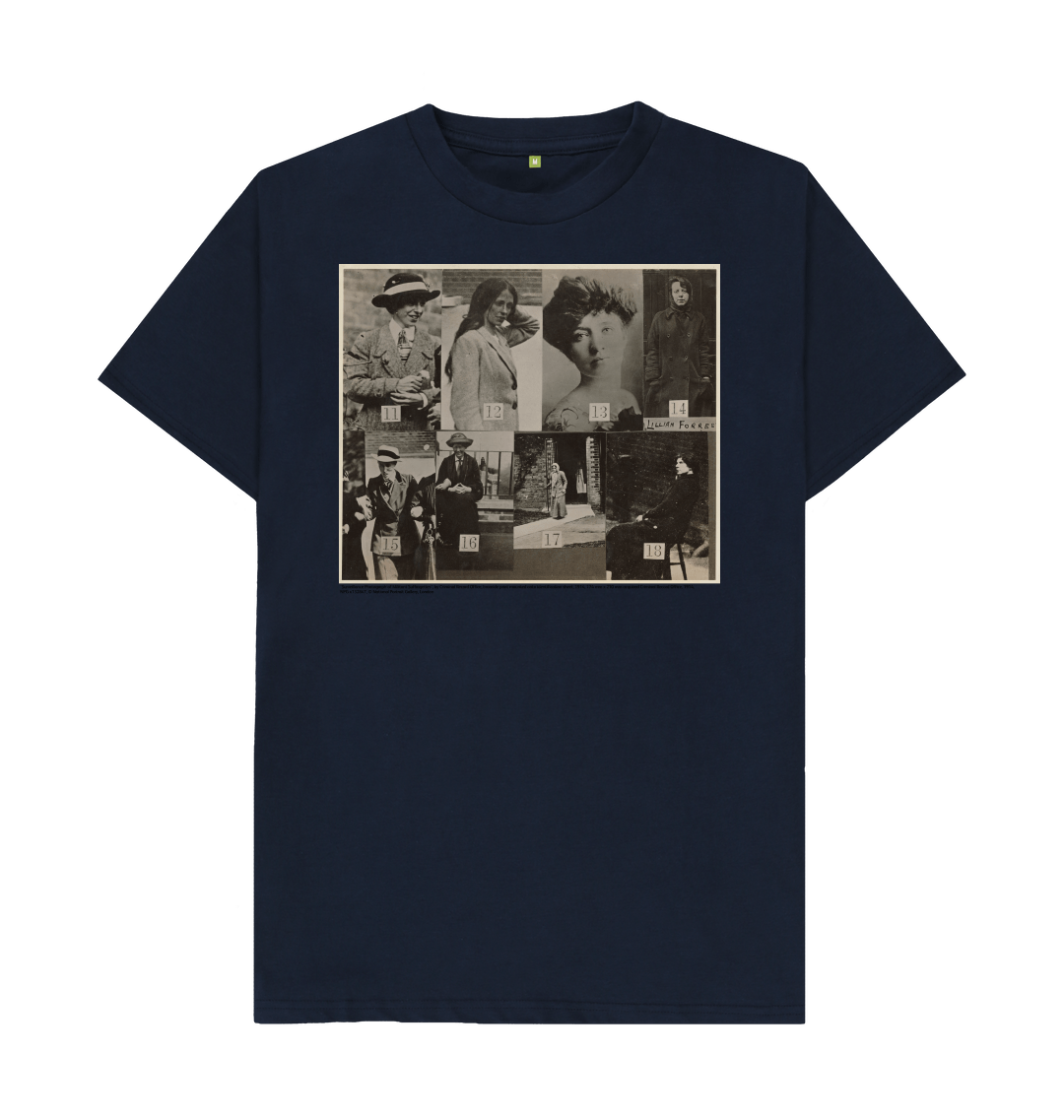 Navy blue printed t shirt front