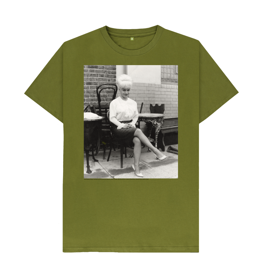 Moss green printed t shirt front