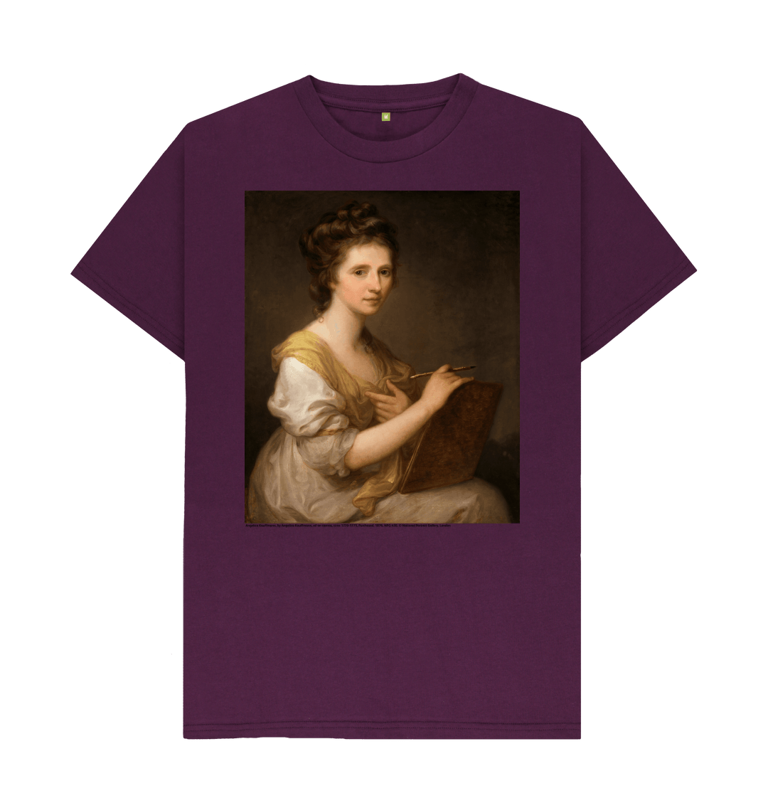 Purple printed t shirt front