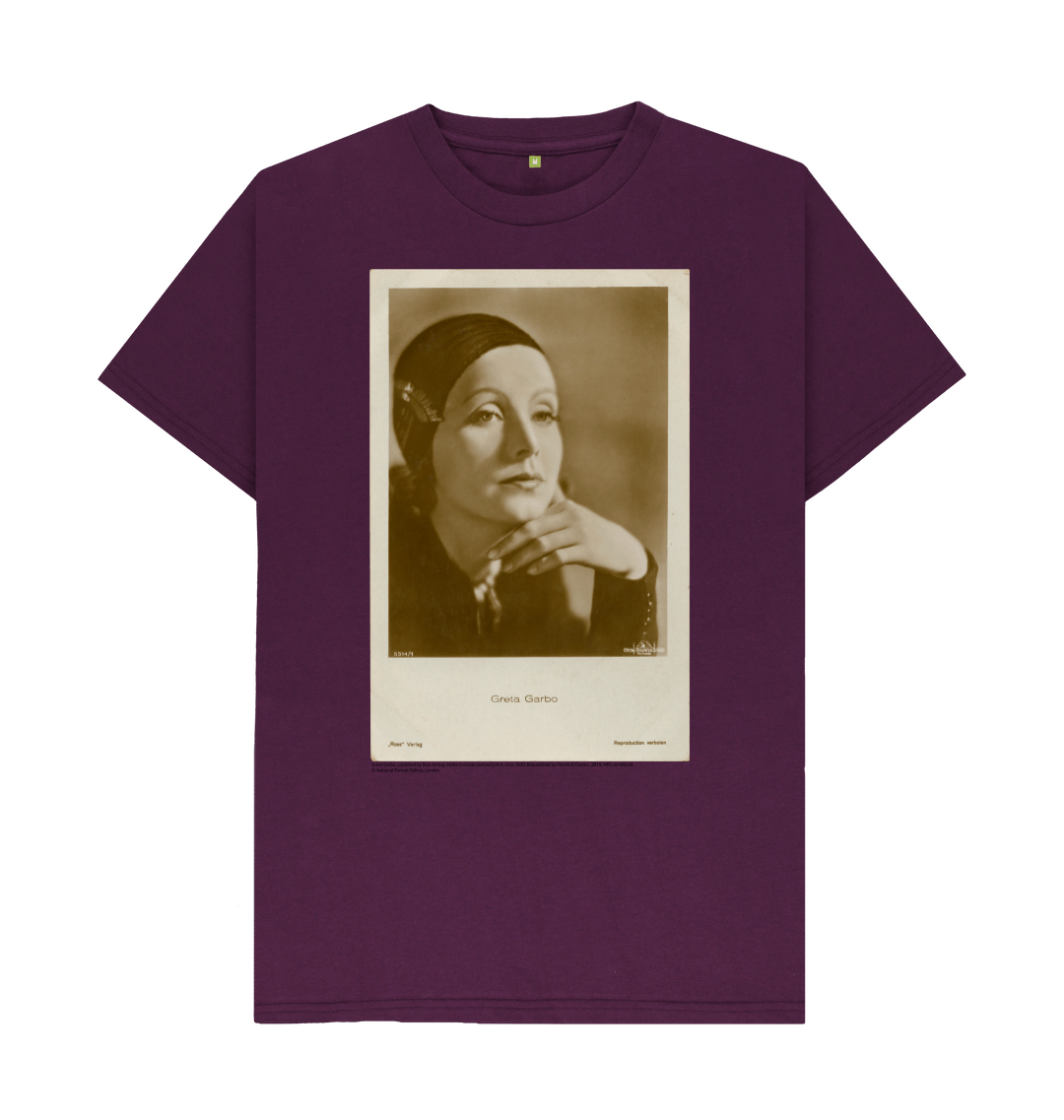 Purple printed t shirt front