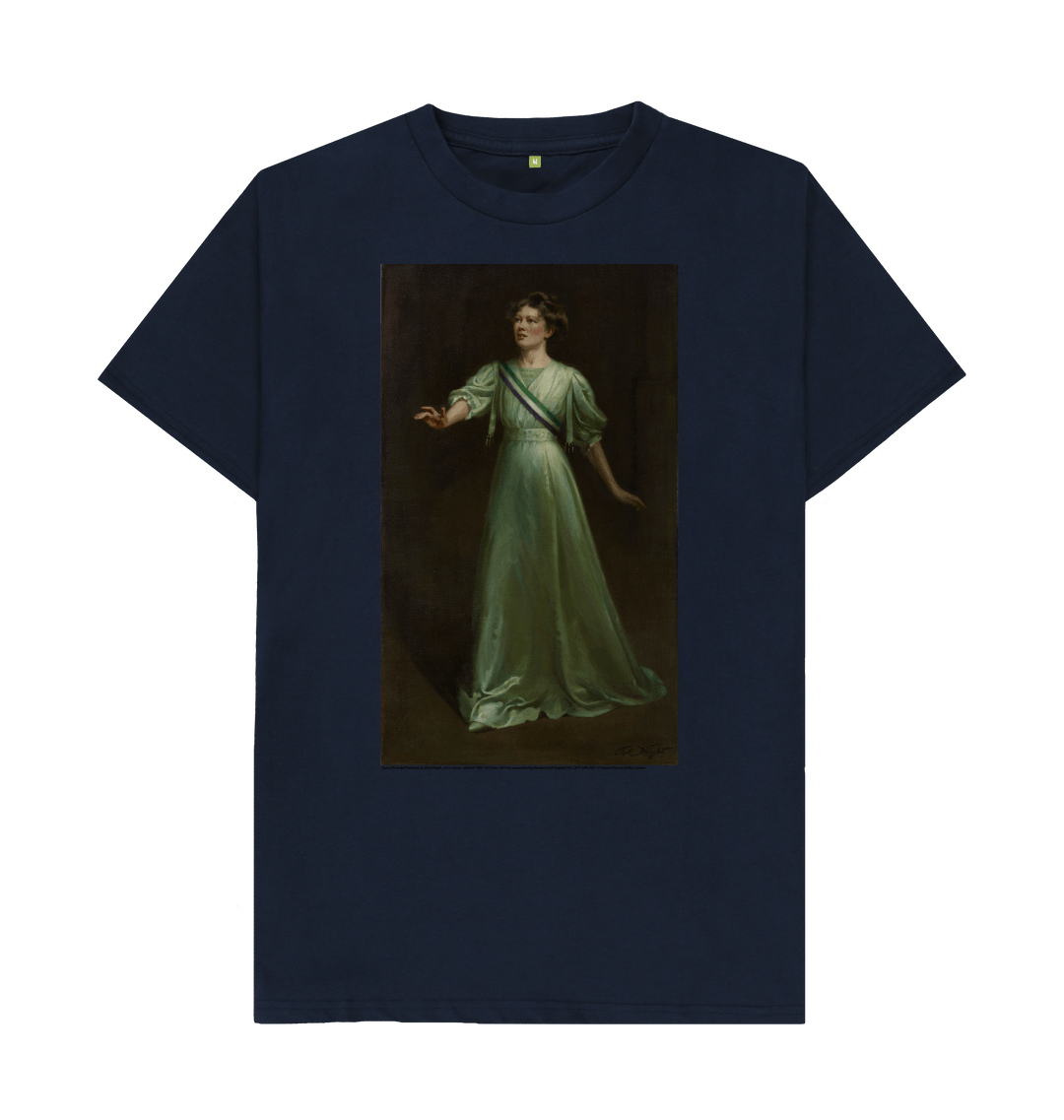 Navy blue printed t shirt front