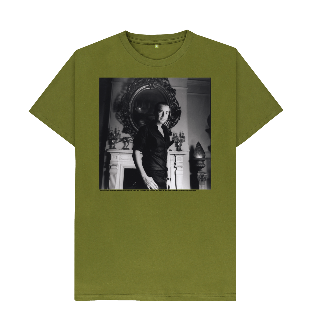 Moss green printed t shirt front