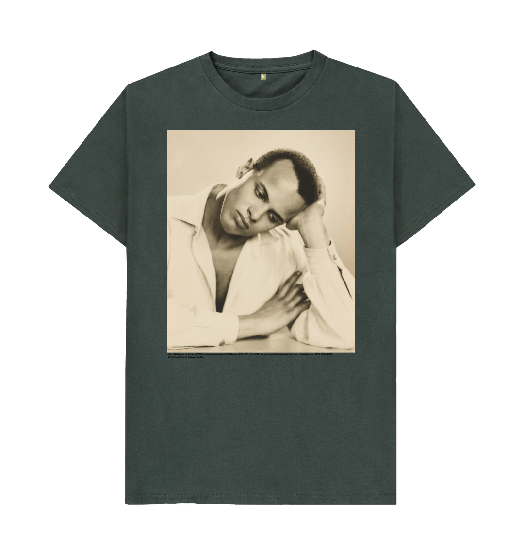Dark grey printed t shirt front