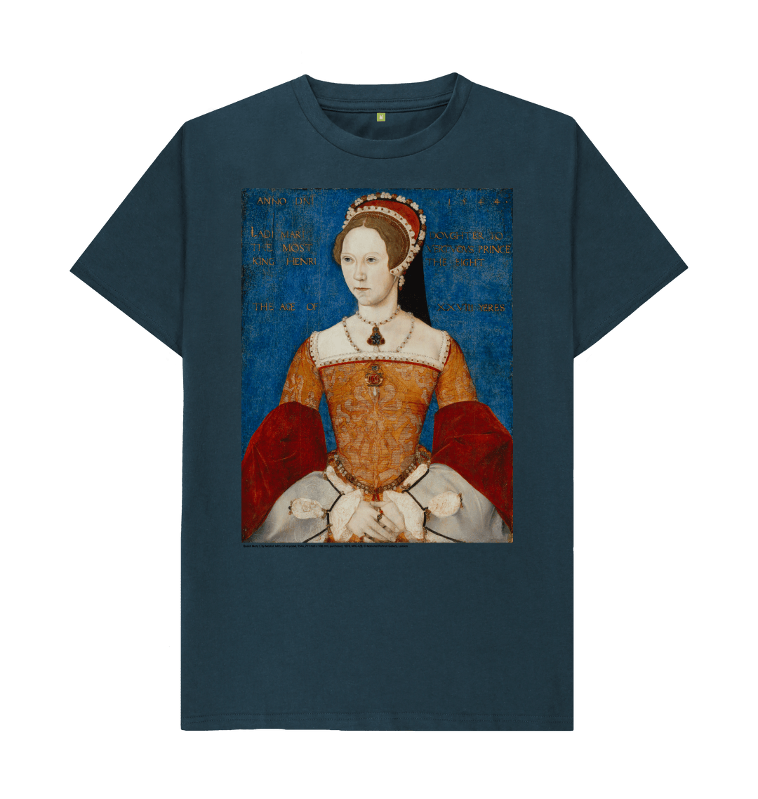 Denim blue printed t shirt front