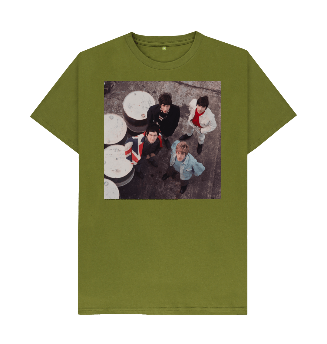 Moss green printed t shirt front