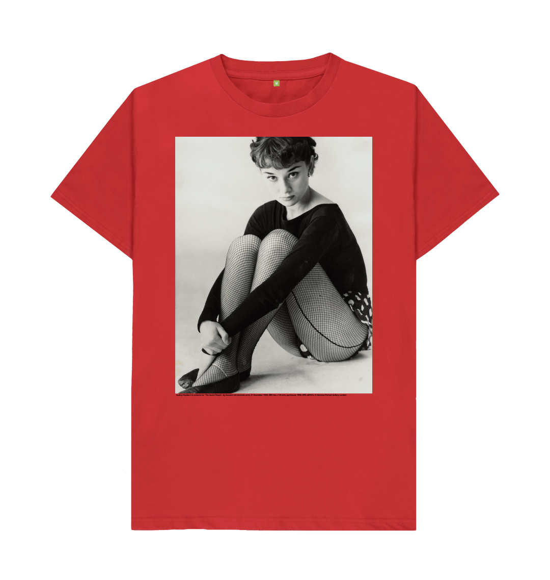 Red printed t shirt front