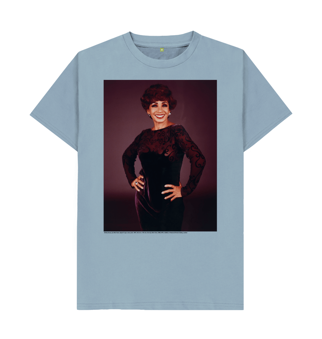 Stone blue printed t shirt front