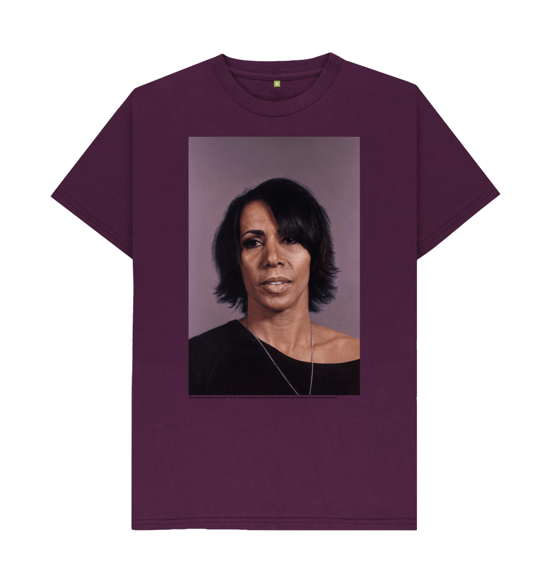 Purple printed t shirt front