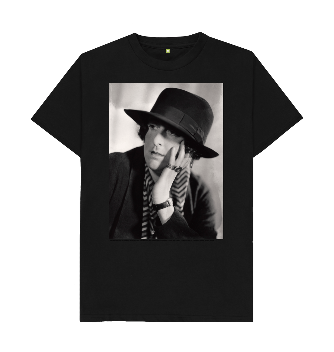 Black printed t shirt front