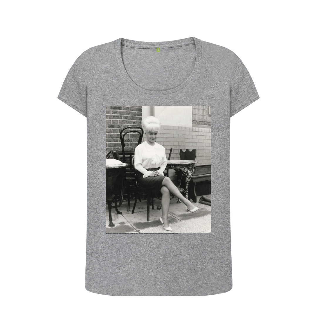 Athletic grey printed t shirt front