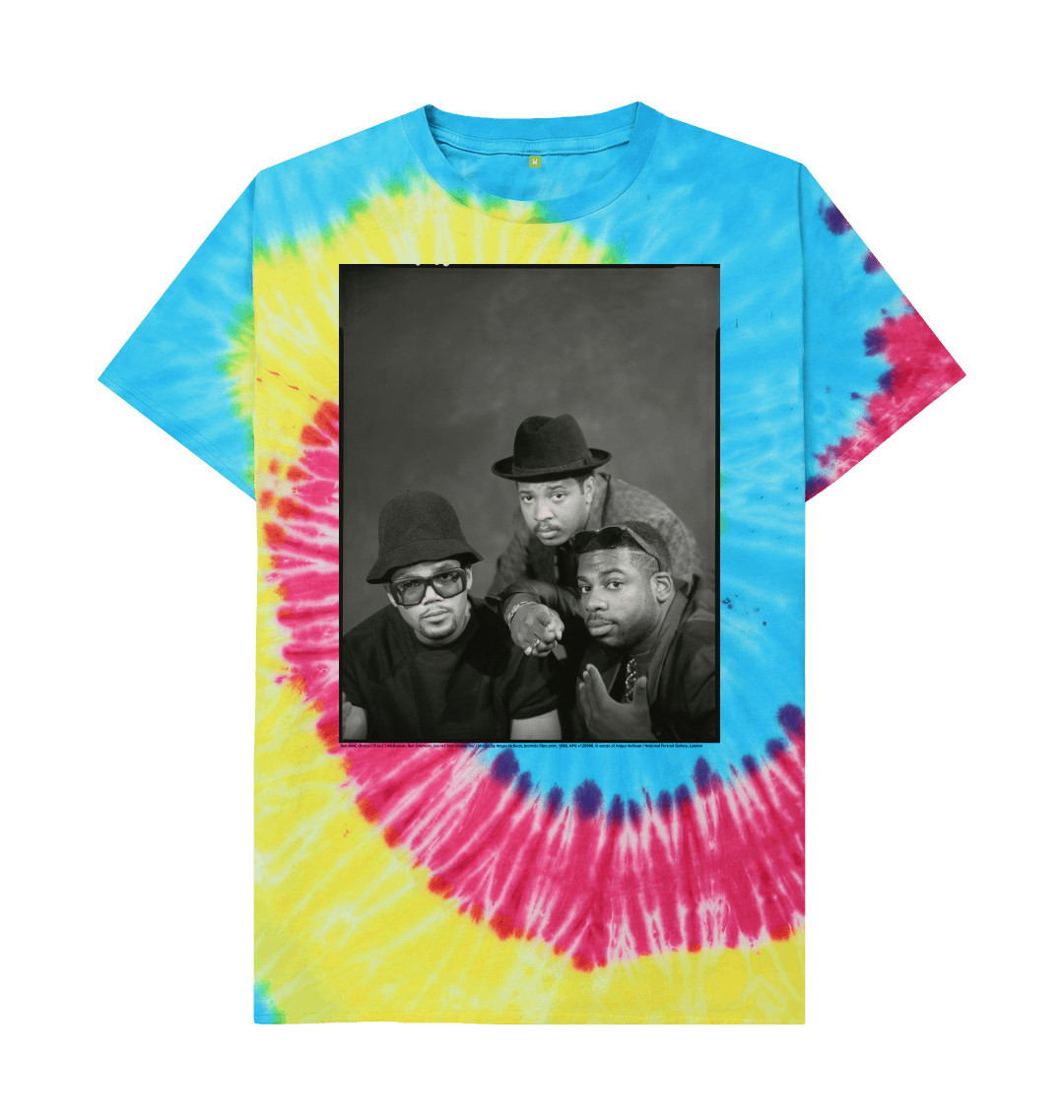 Tie dye printed t shirt front