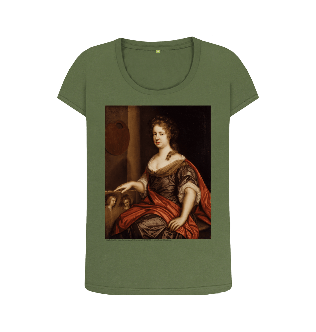 Khaki printed t shirt front