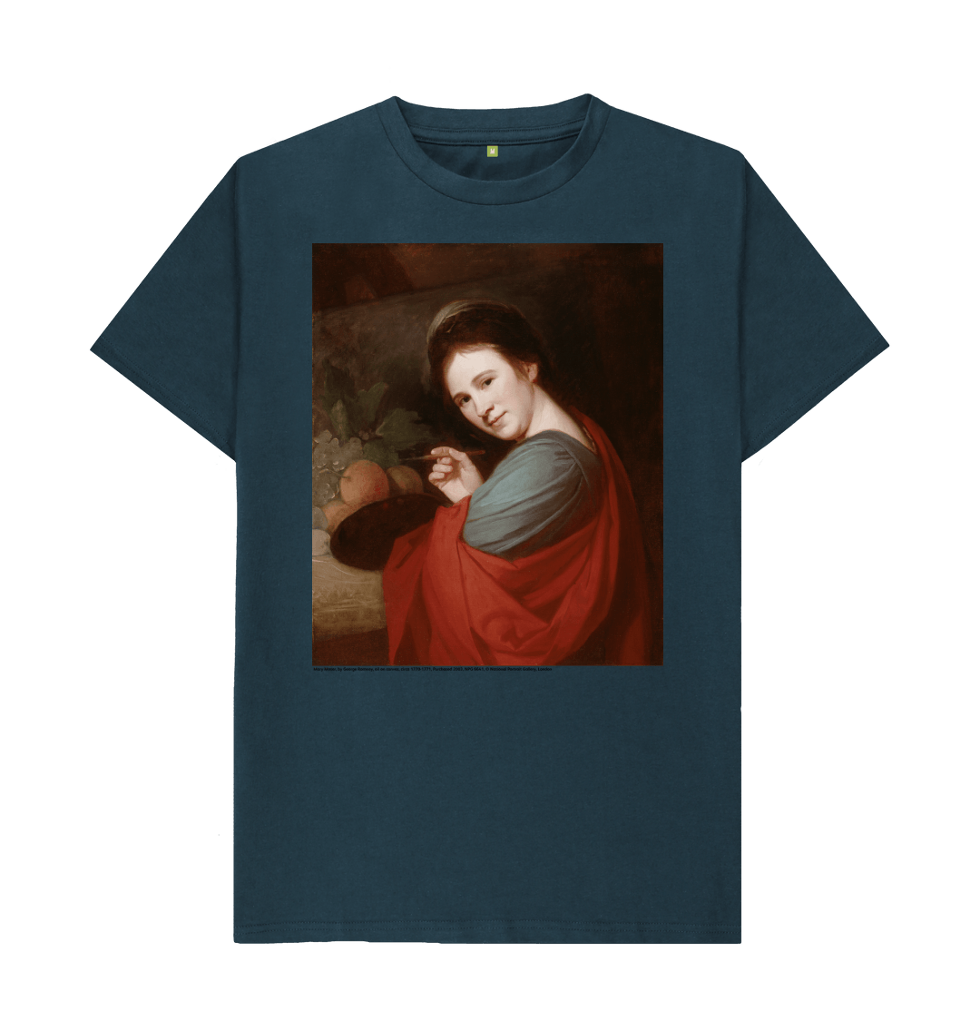 Denim blue printed t shirt front