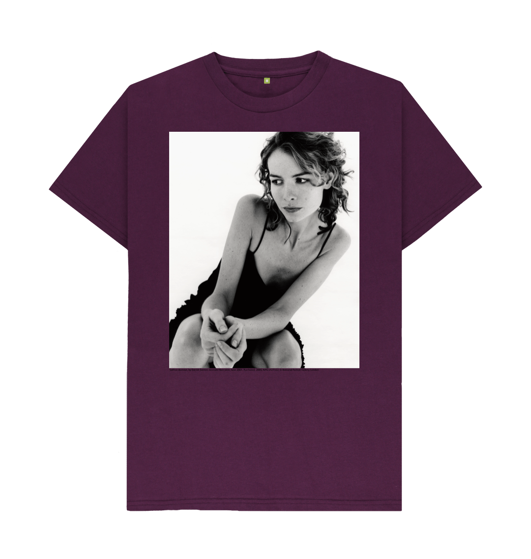 Purple printed t shirt front