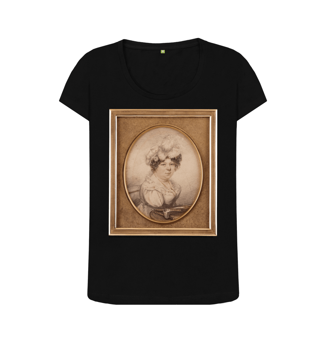 Black printed t shirt front