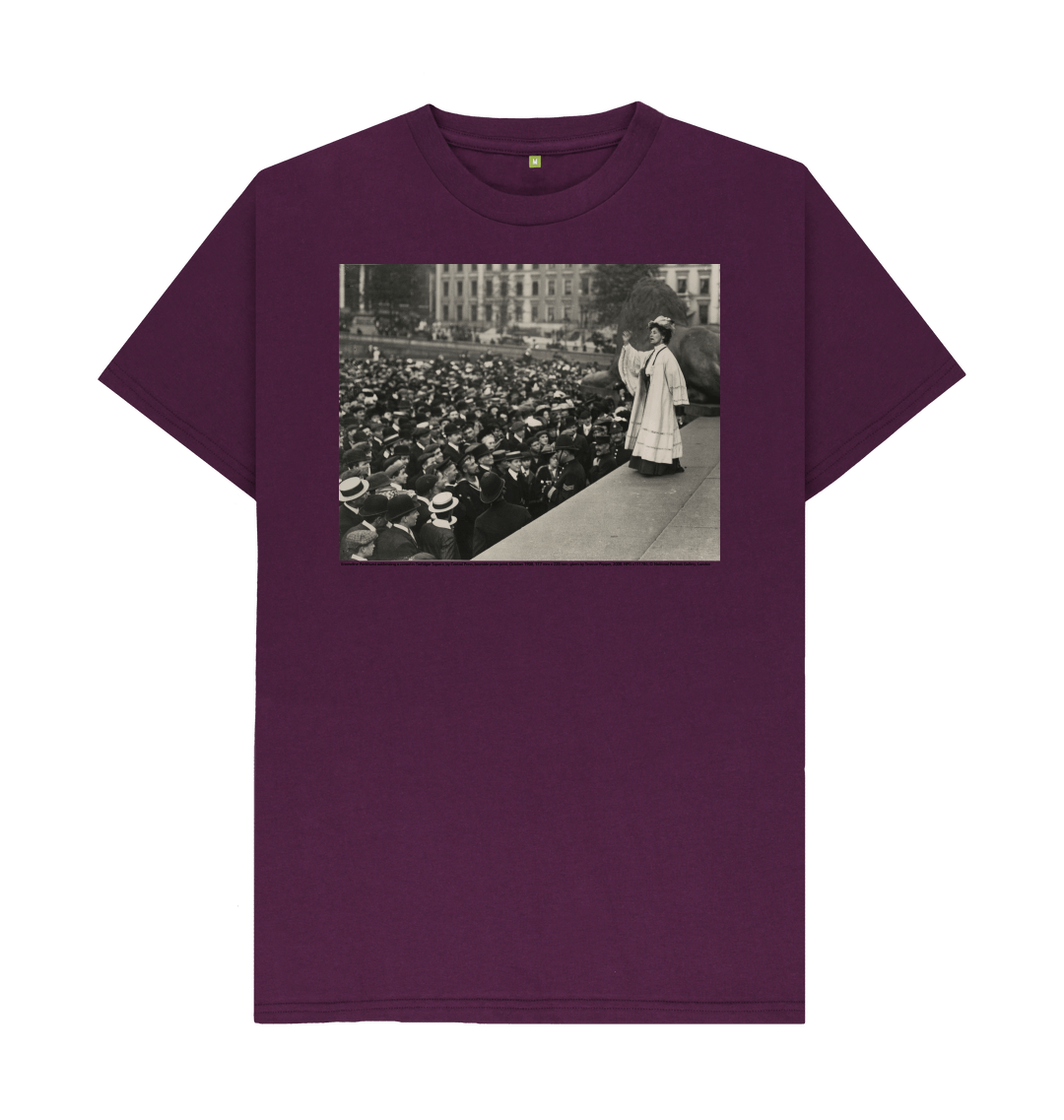 Purple printed t shirt front