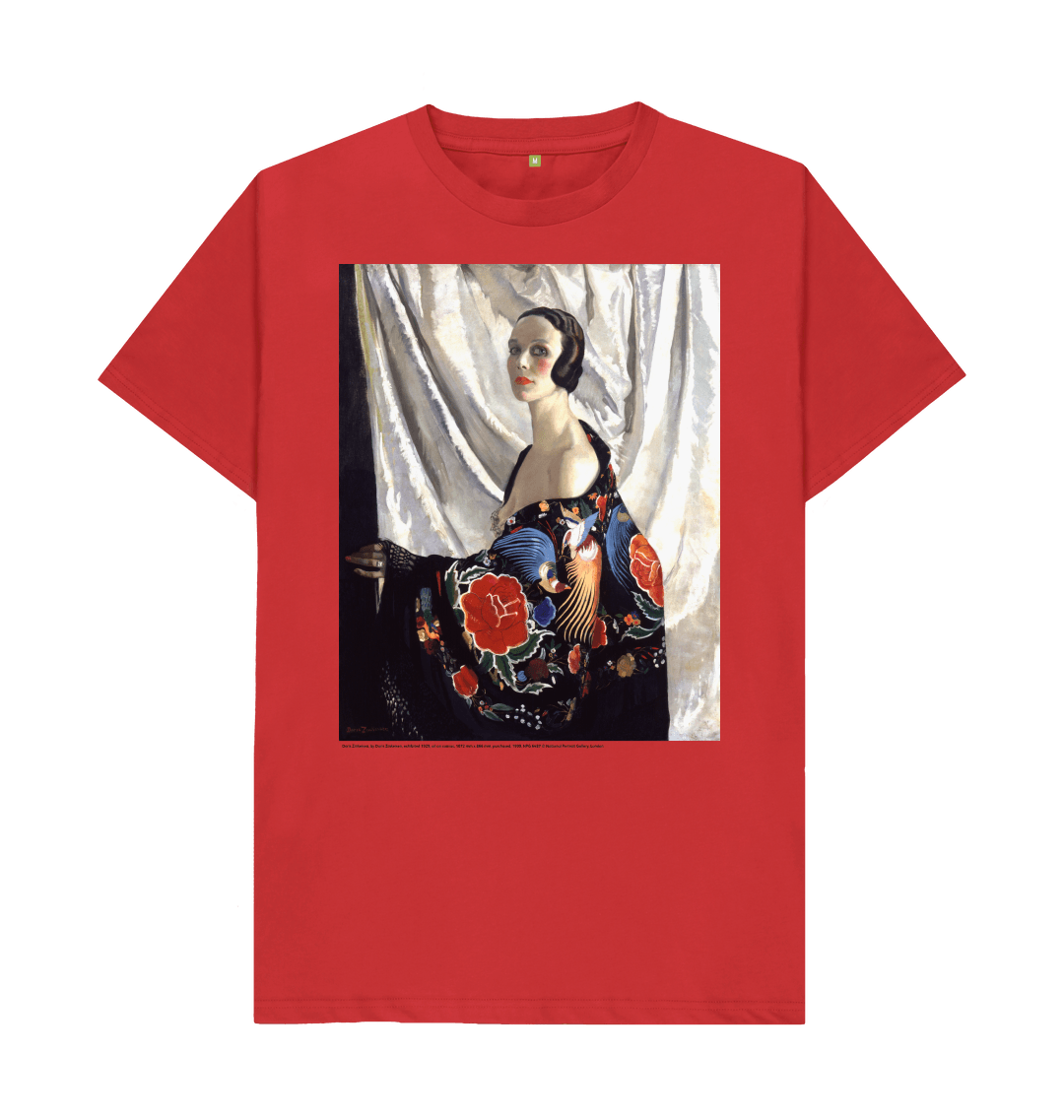 Red printed t shirt front