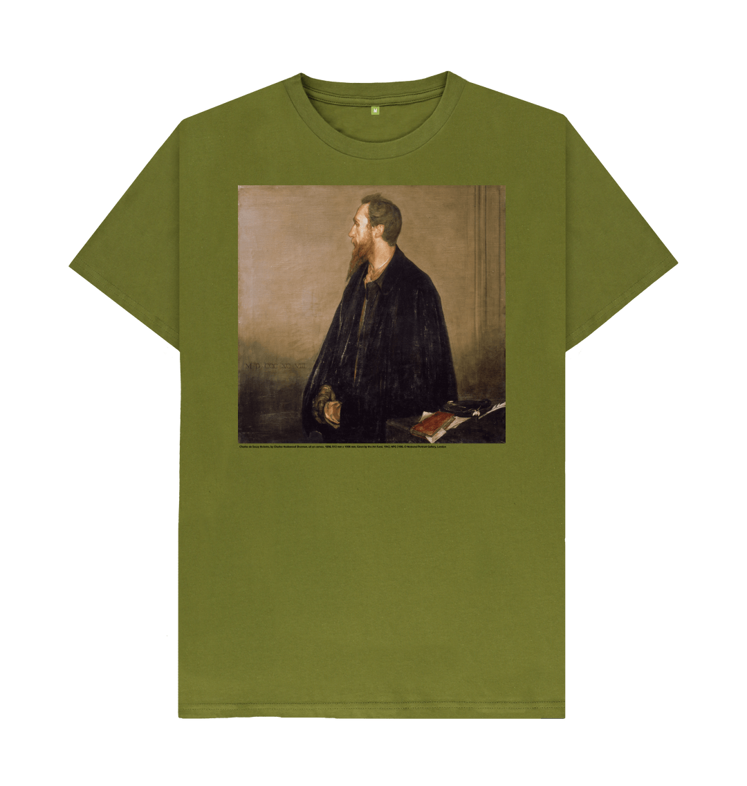 Moss green printed t shirt front