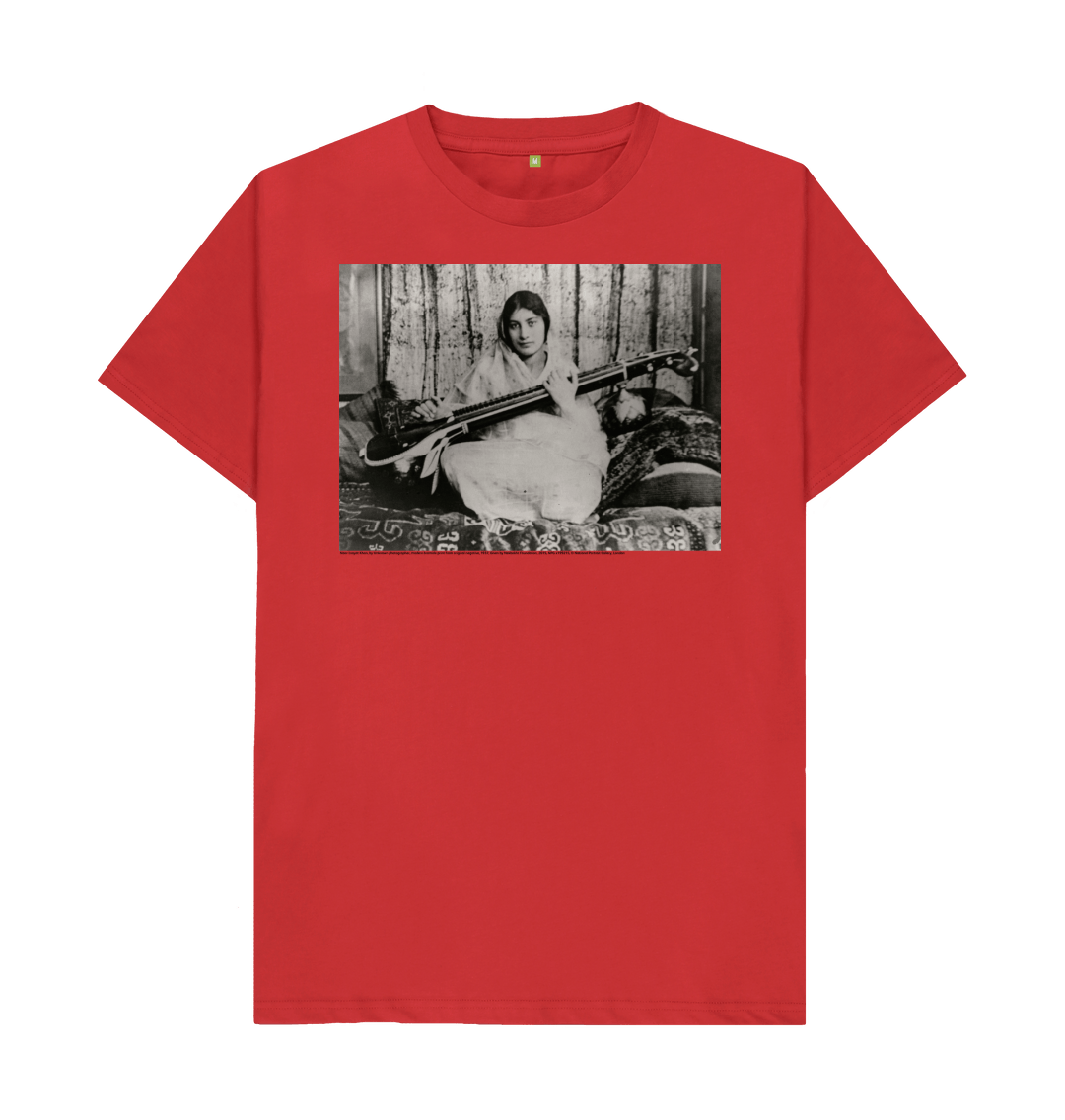 Red printed t shirt front