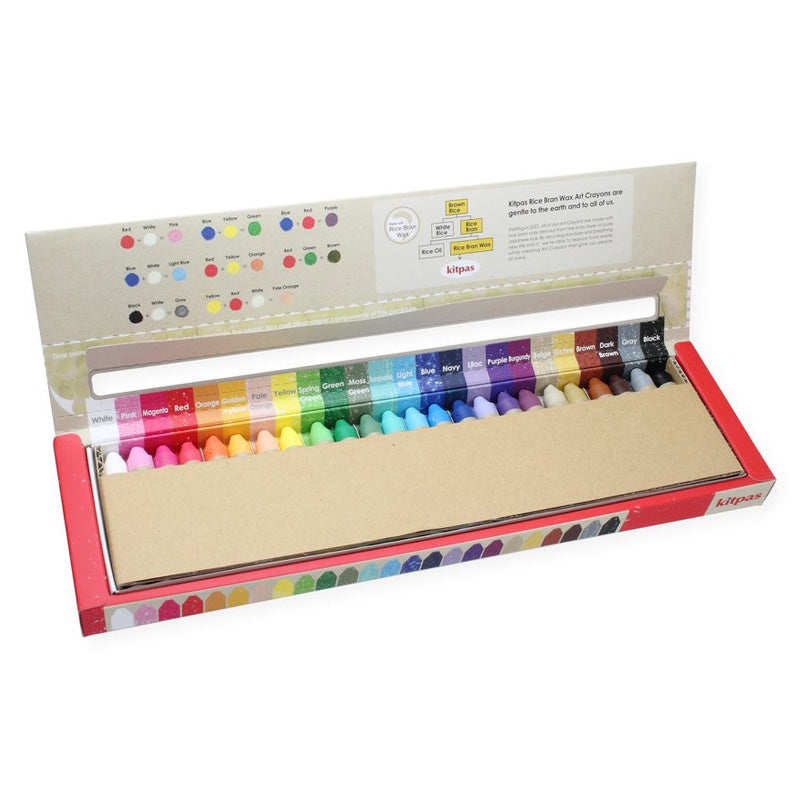 Kitpas rice bran wax crayons set 24 colours