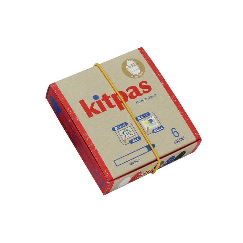 Kitpas rice bran wax crayons set 6