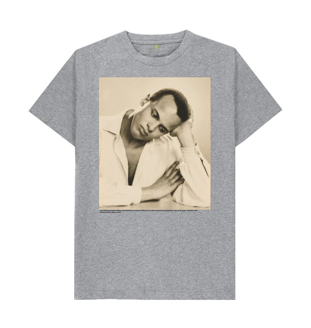 Athletic grey printed t shirt front