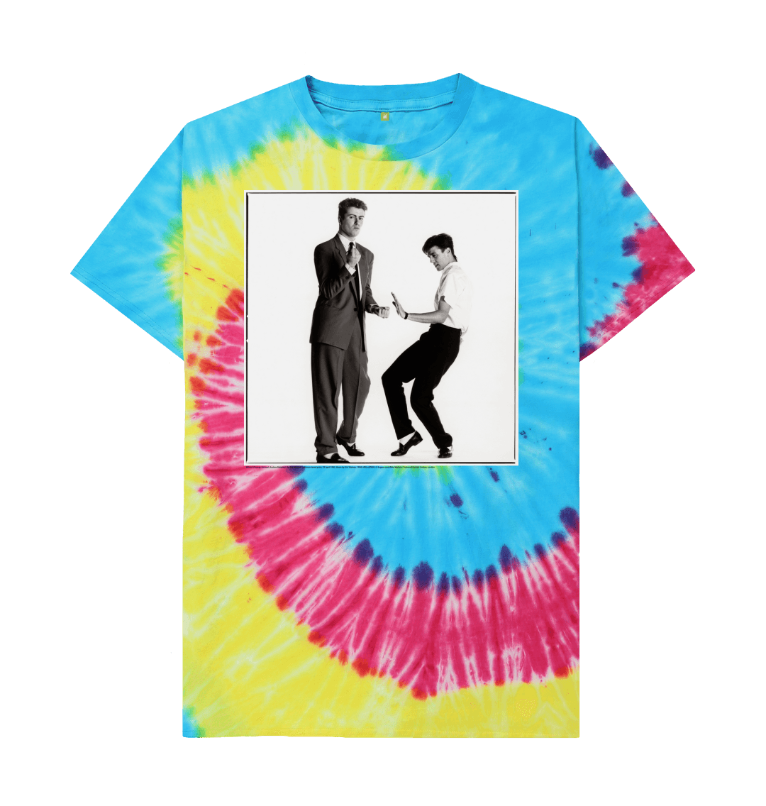 Tie dye printed t shirt front
