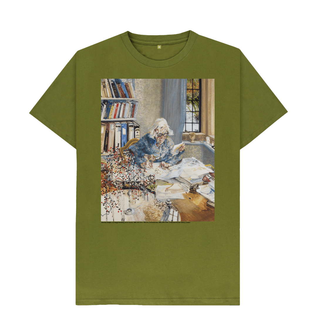 Moss green printed t shirt front