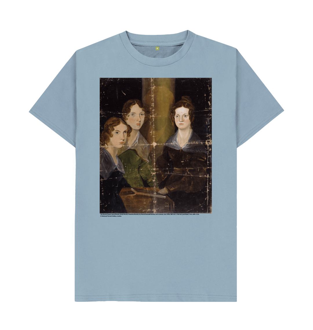 Stone blue printed t shirt front