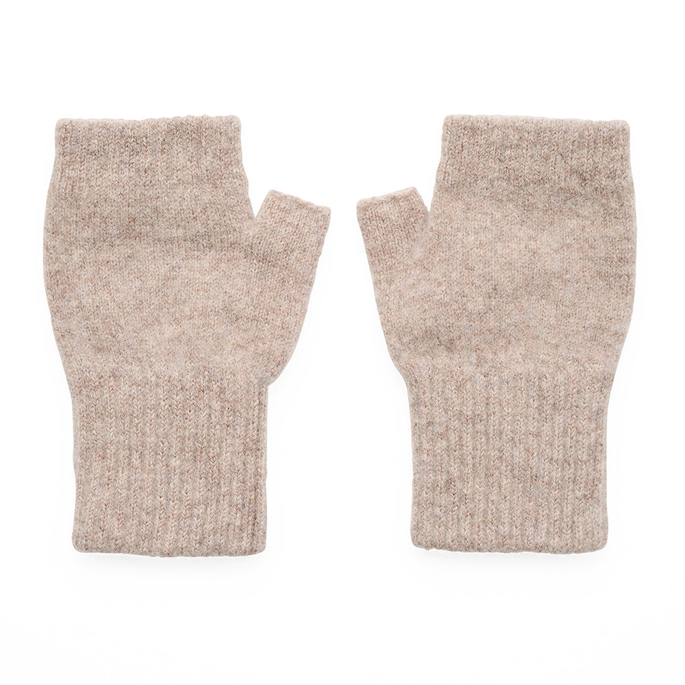 Lambswool mittens sand grey 1