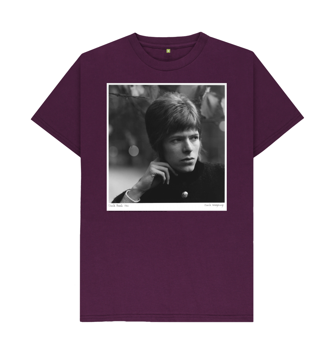 Purple printed t shirt front