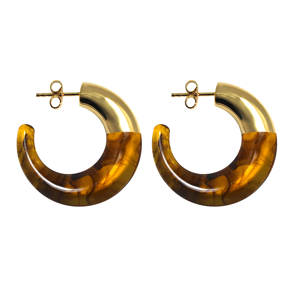 Large earring tortoise shell