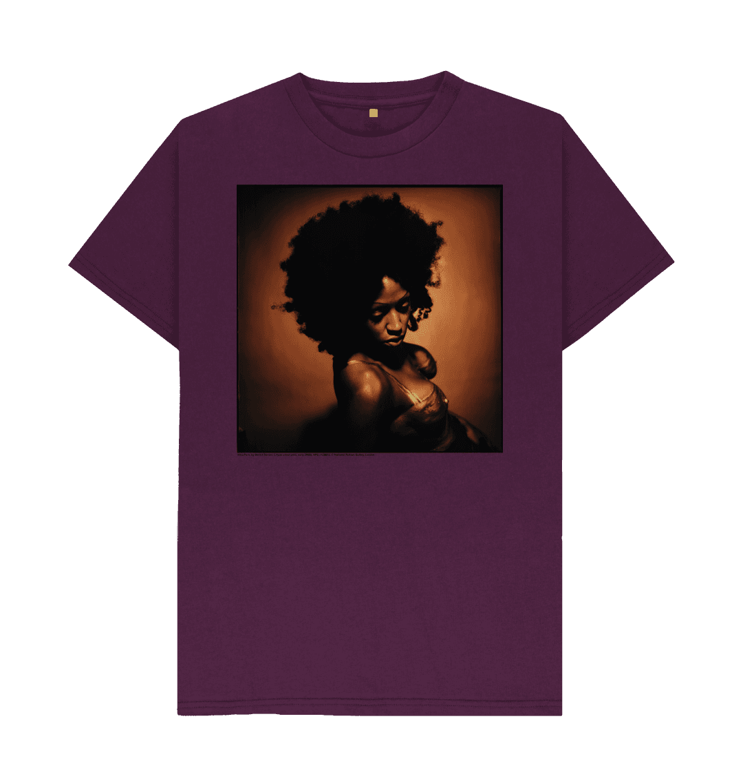 Purple printed t shirt front