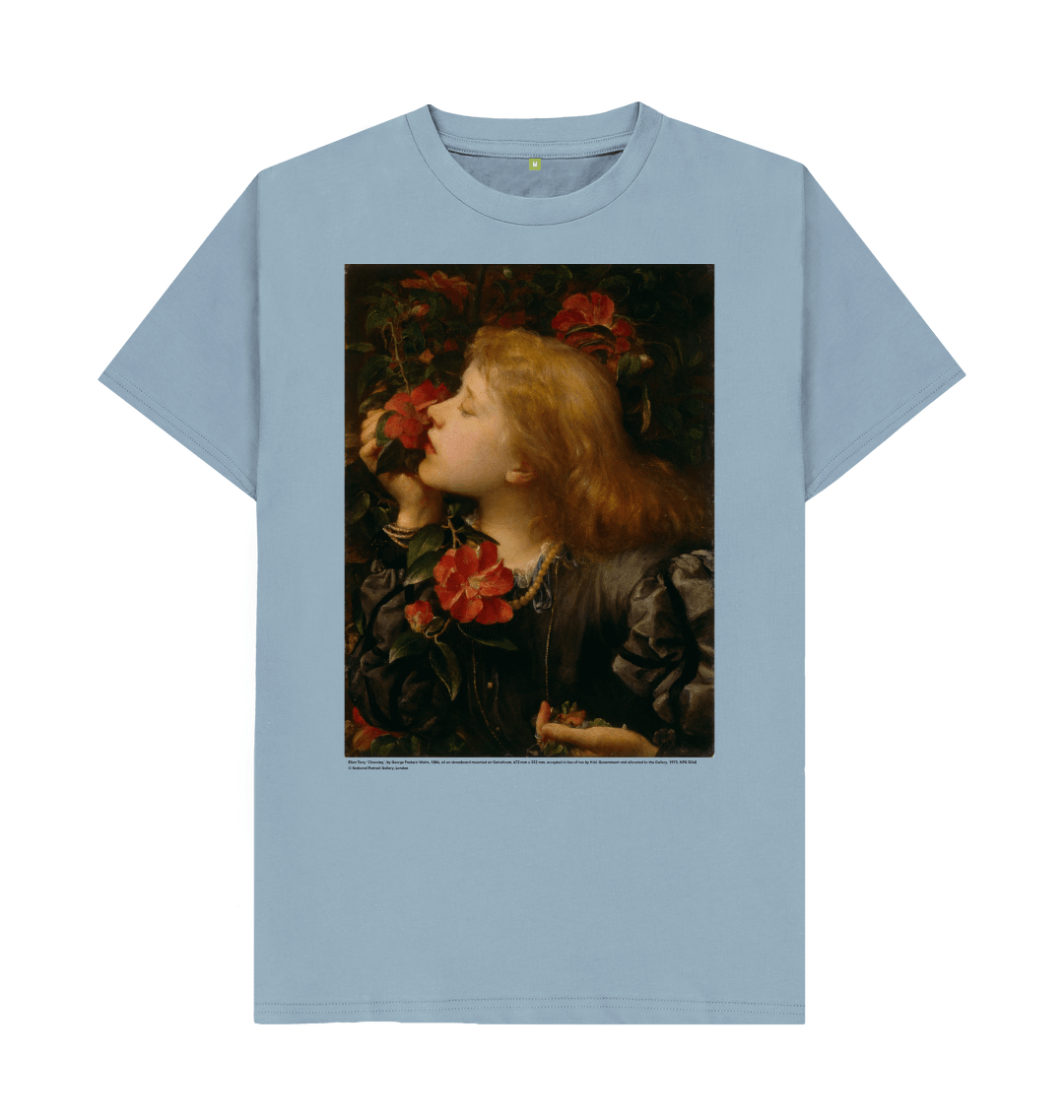 Stone blue printed t shirt front