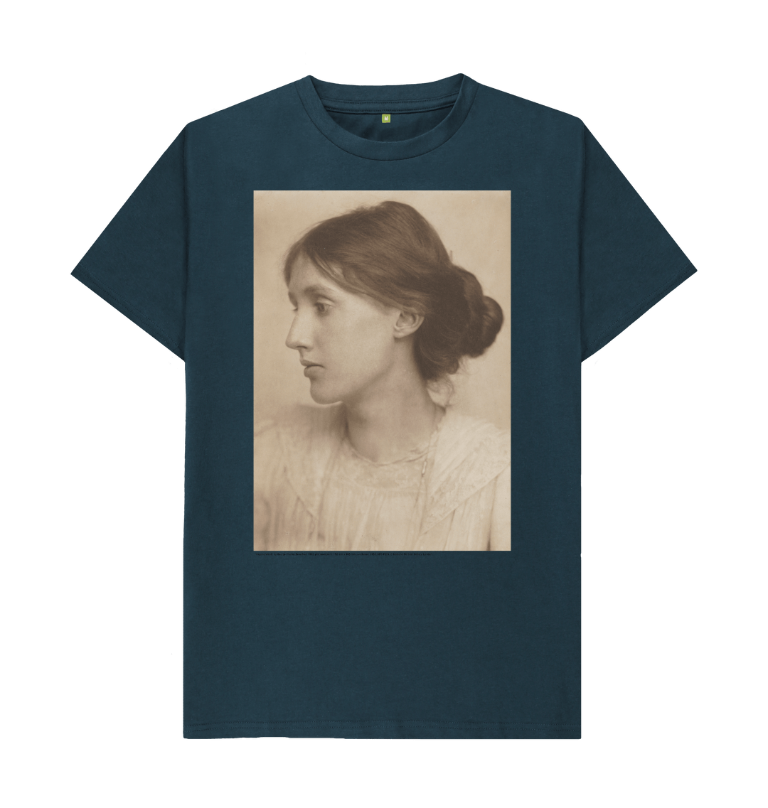 Denim blue printed t shirt front