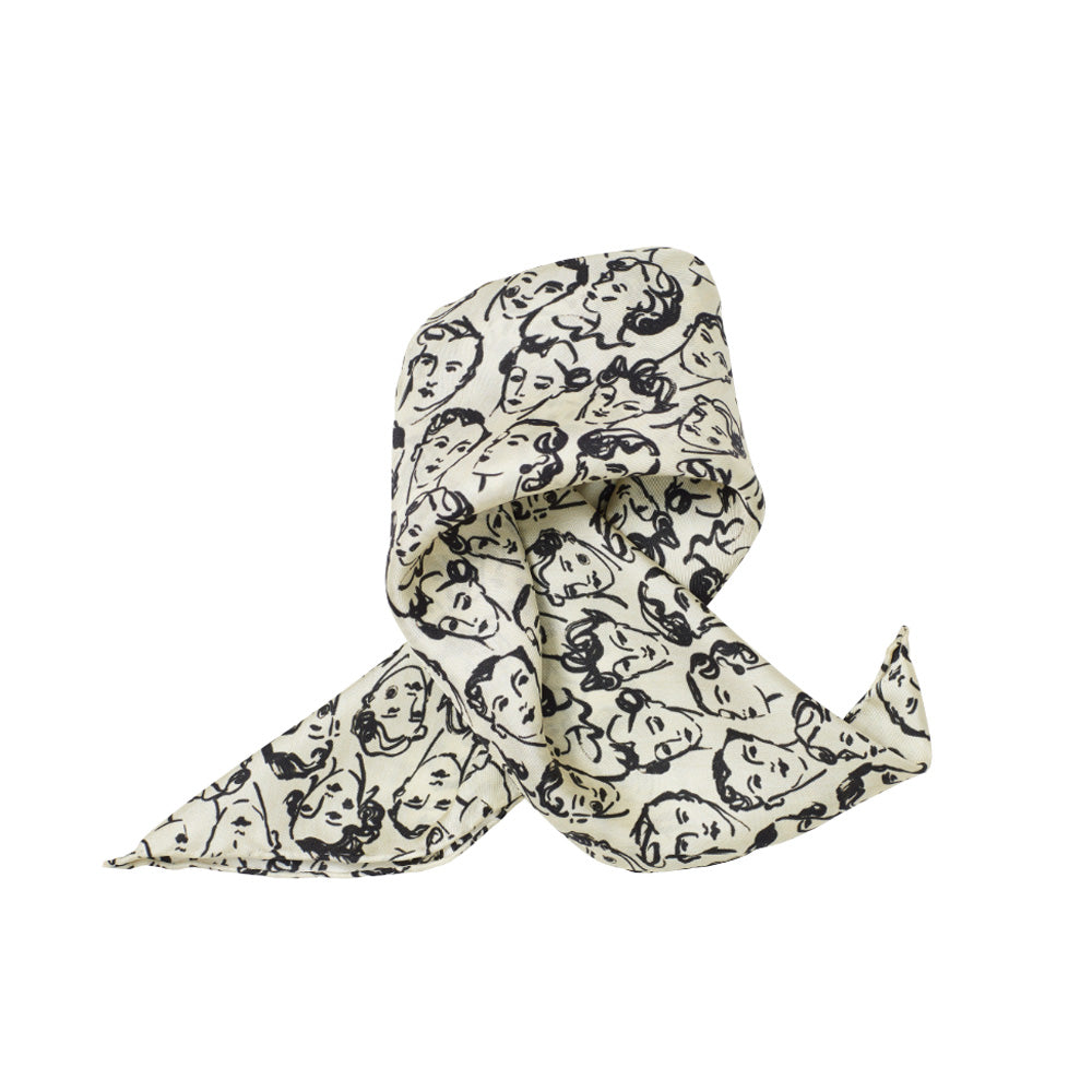 Luke edward hall faces silk pocket square