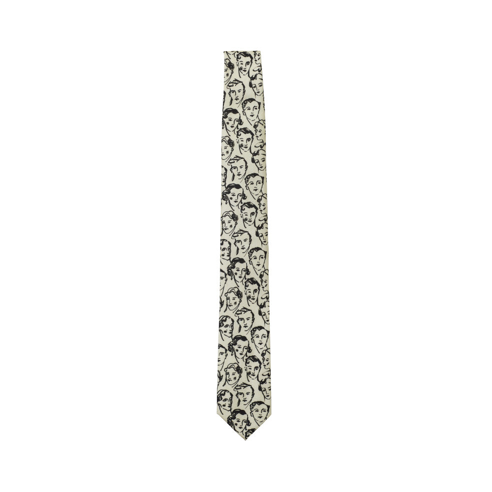 Luke edward hall silk tie faces